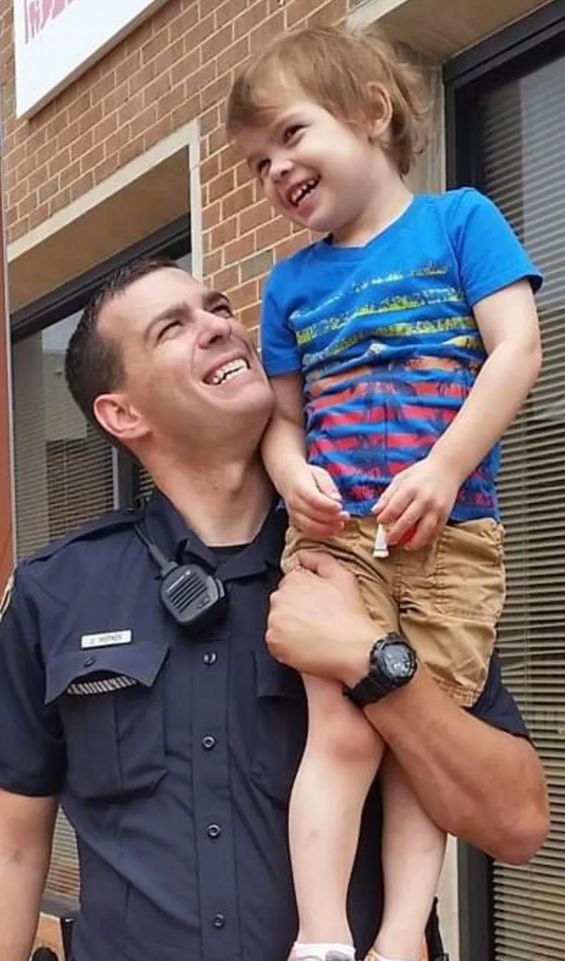 Jake Horner, founder of AutoPug Transport, during his decade in law enforcement.